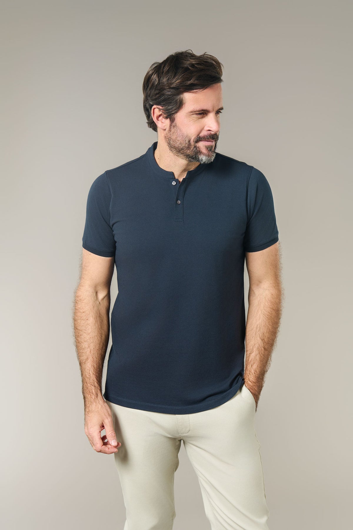 Polo curos Jerem, col mao, manches courtes