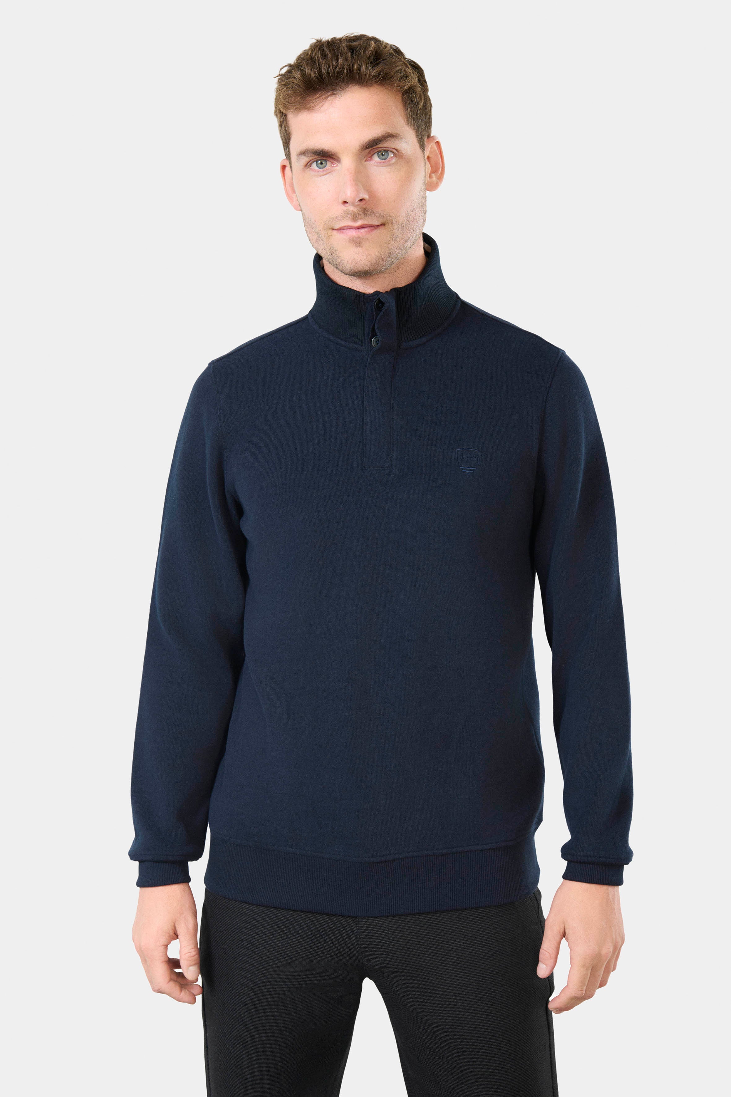 Polo ribot col montant avec logo brodé Ribot Jerem vue 10