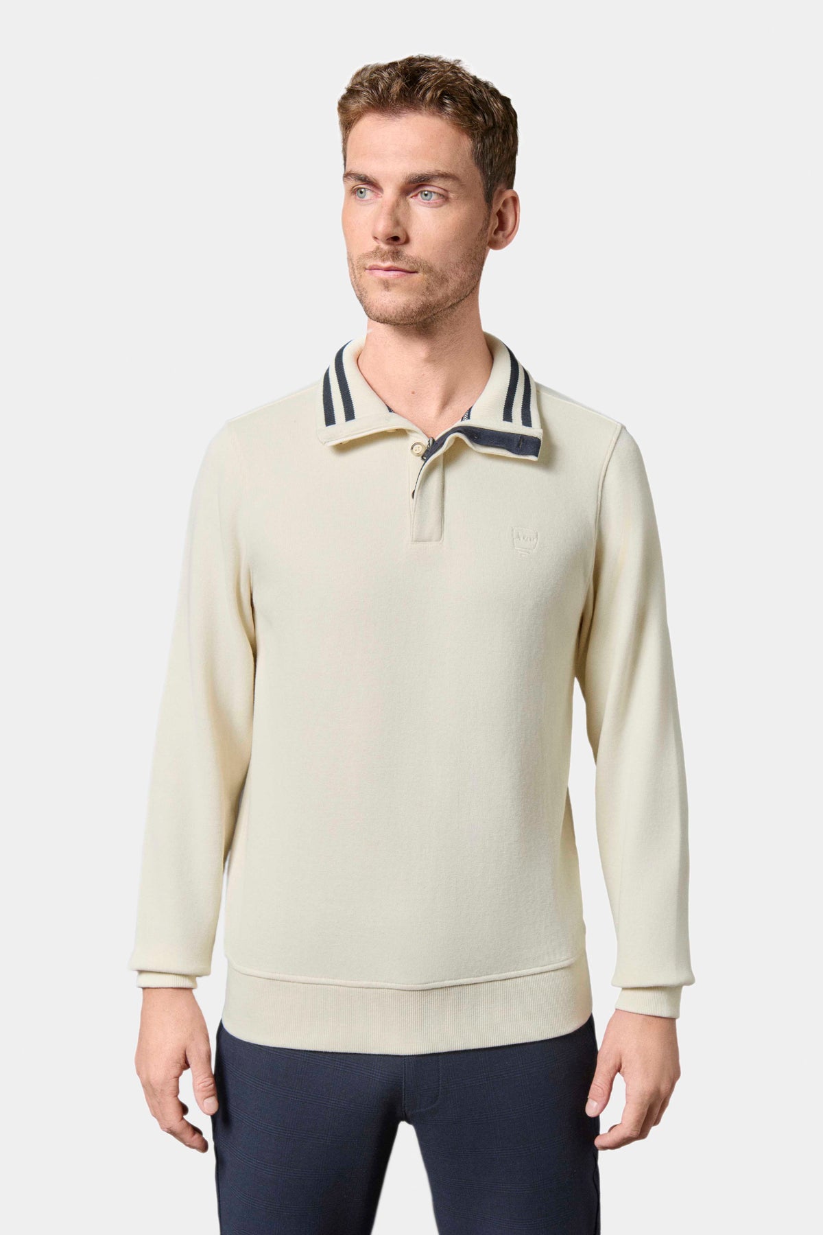 Polo ribot col montant avec logo brodé Ribot Jerem vue 15