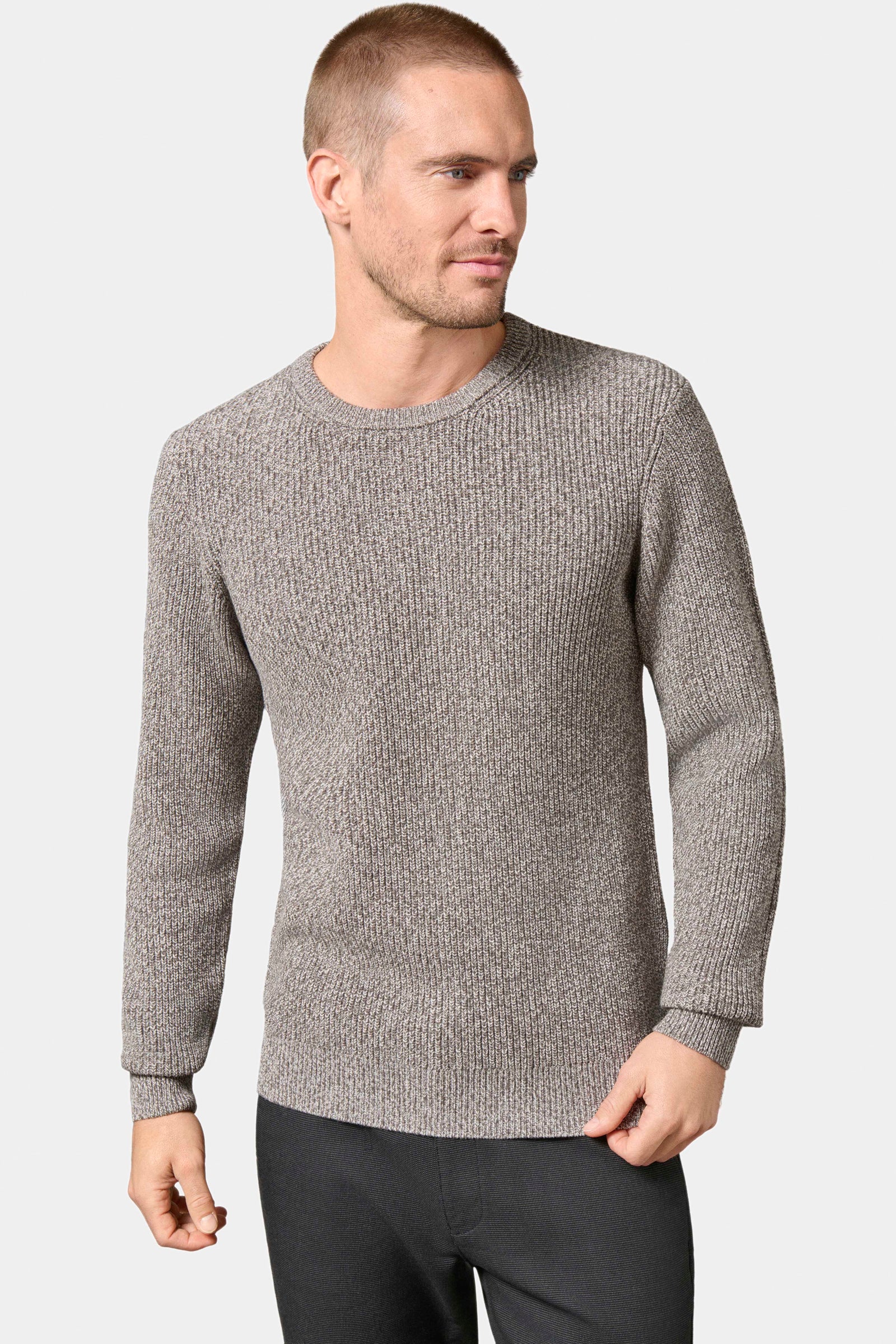 Maille mélangée Marci — Pull col rond Jerem