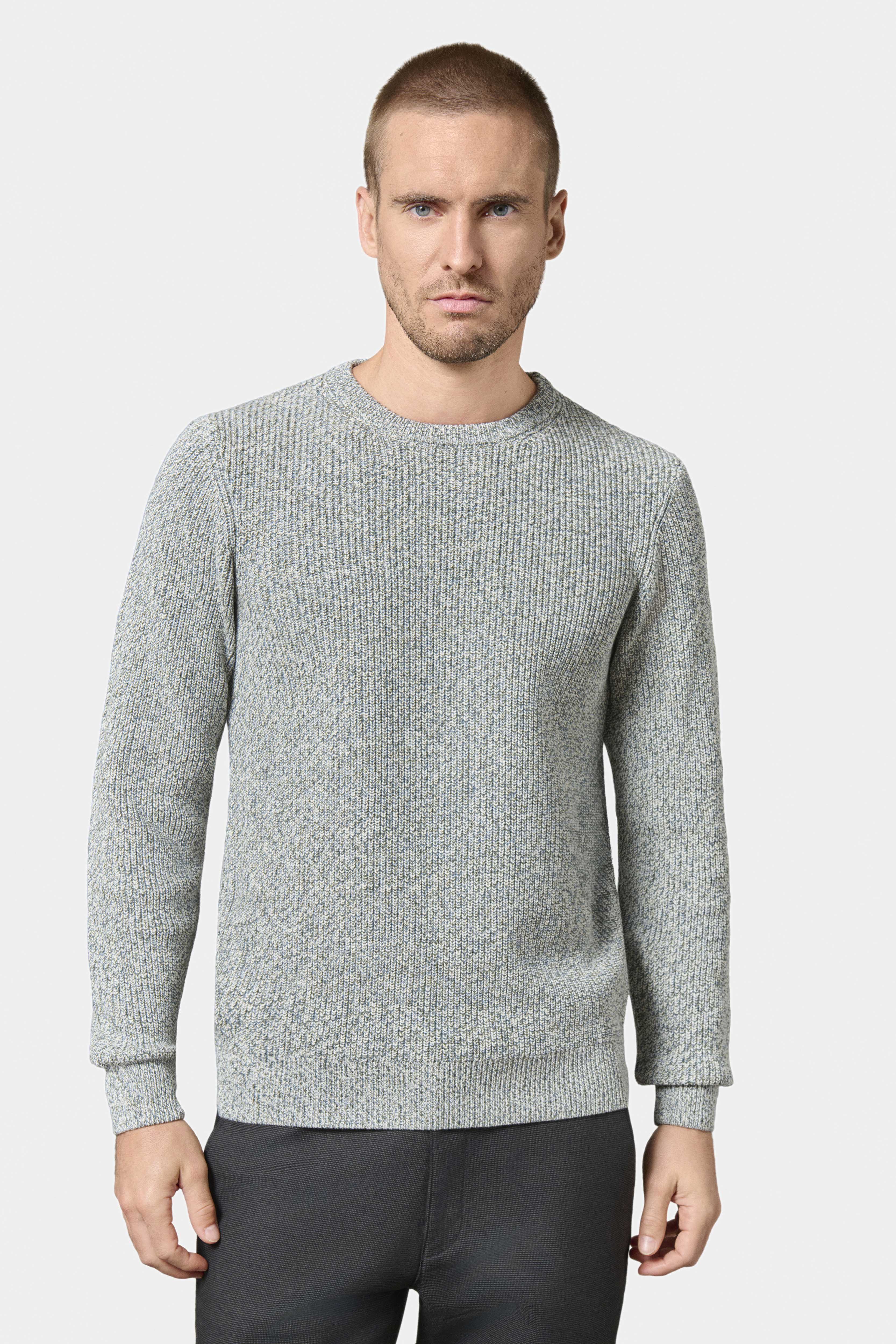 Pull col rond en maille mélangée Marci Jerem