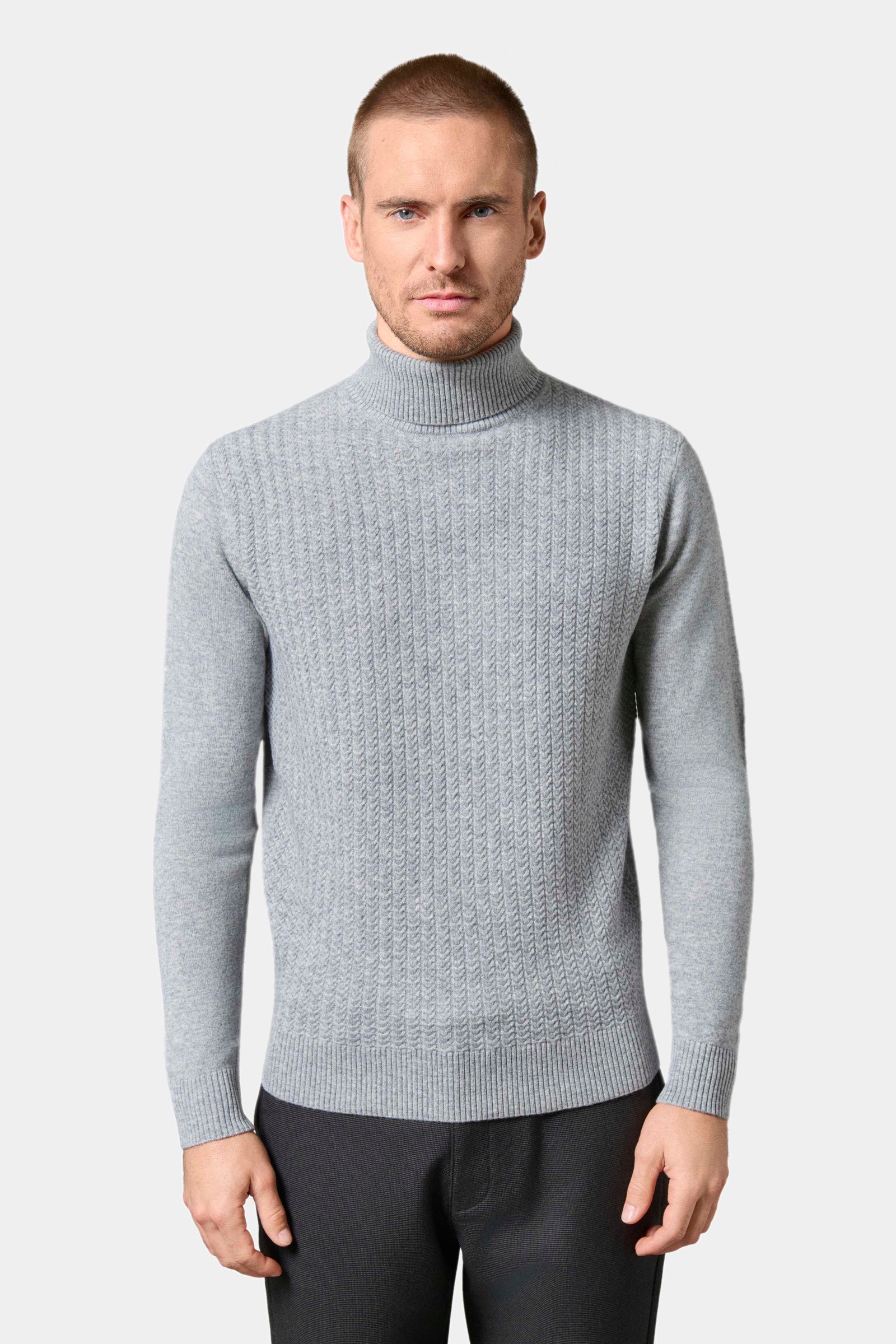 Pull col roulé en cashmere mélangé Yotta Jerem