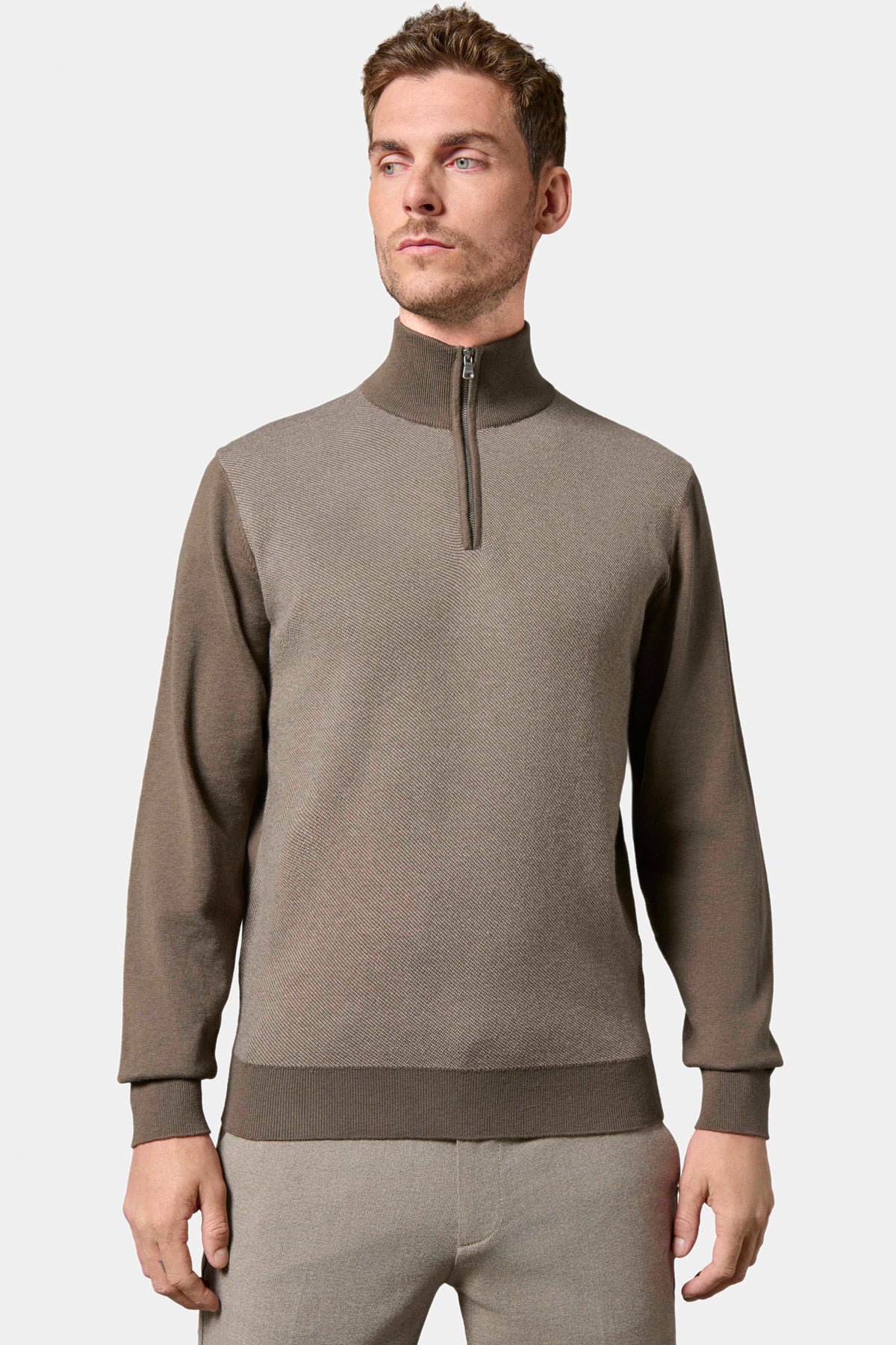 Jacquard Dusse — Jersey de cuello camionero Jerem