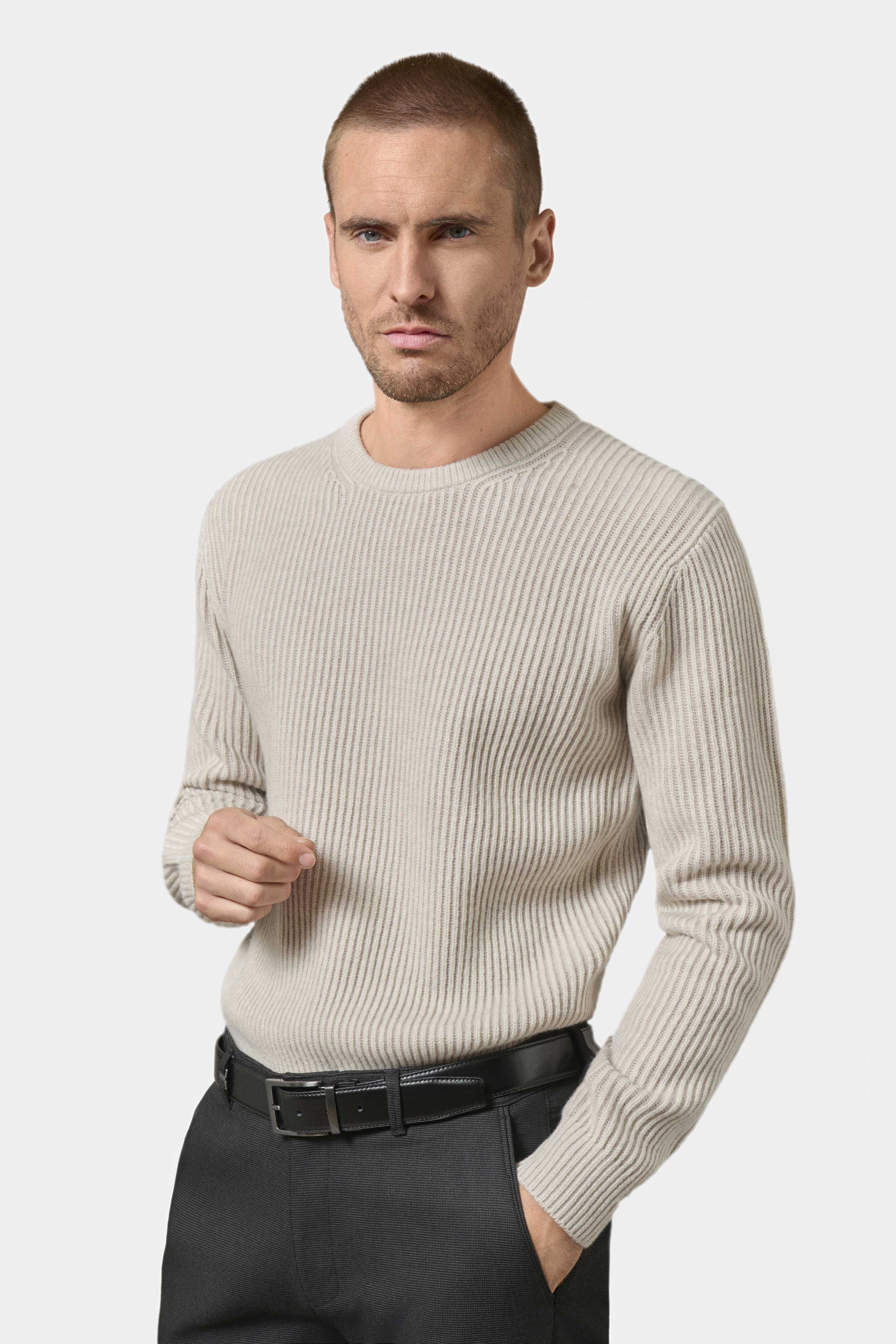 Pull col rond en maille vanisée Valma Jerem