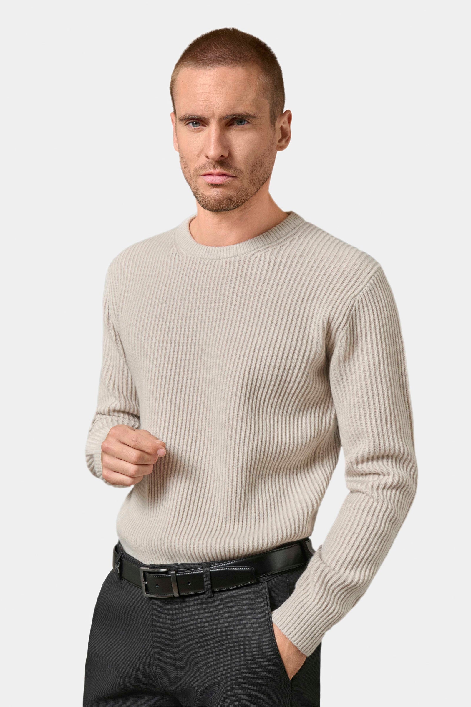 Pull col rond en maille vanisée Valma Jerem