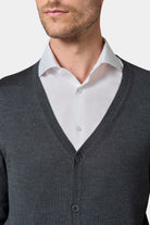 Lana merino Pablo — Cárdigan de cuello de pico Jerem