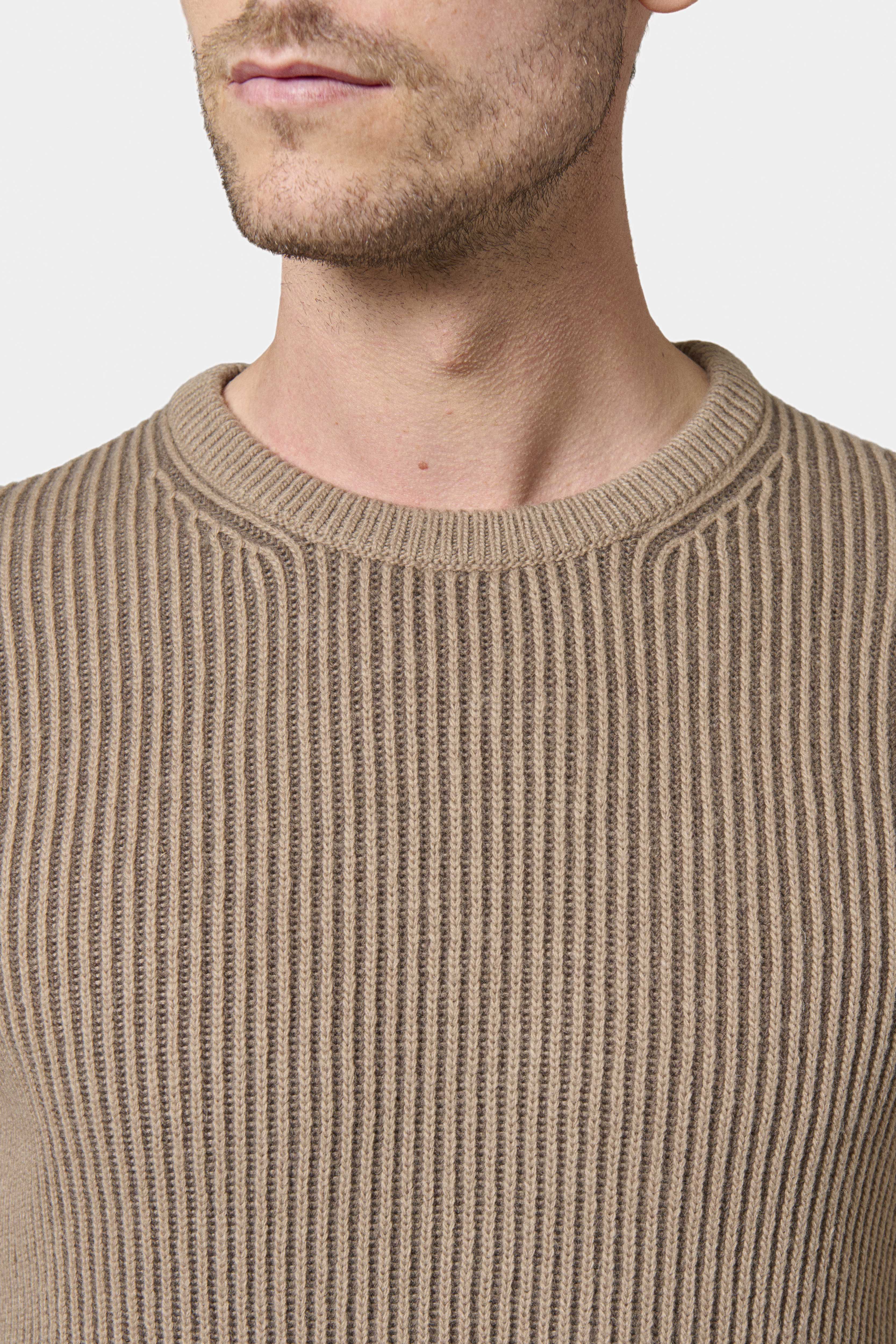 Pull col rond en maille vanisée Valma, Jerem