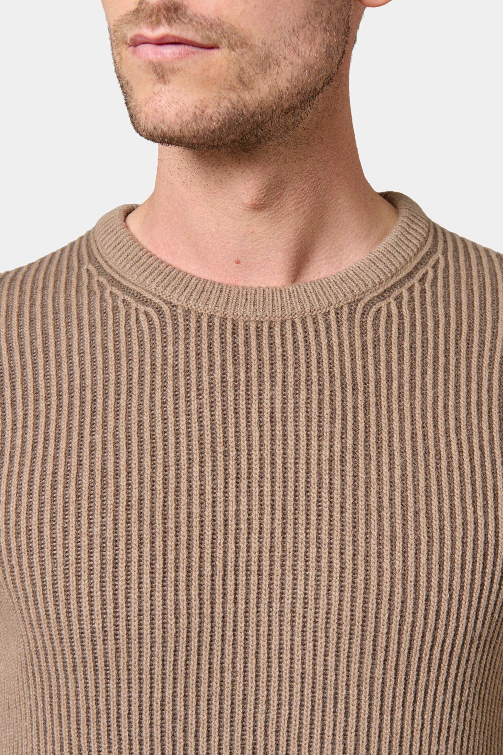 Pull col rond en maille vanisée Valma, Jerem