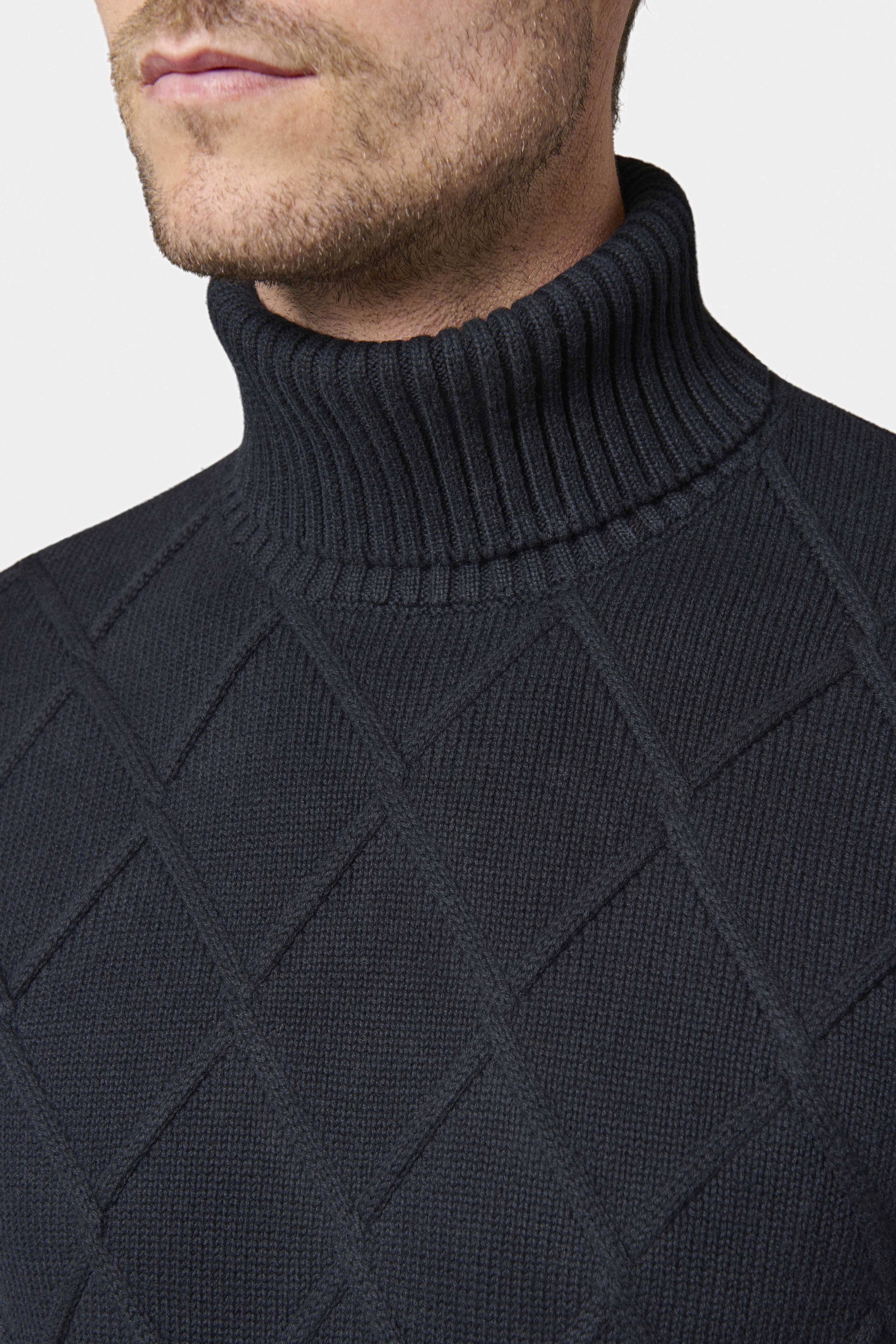 Pull col roulé, maille torsadée Corvi Jerem vue 6