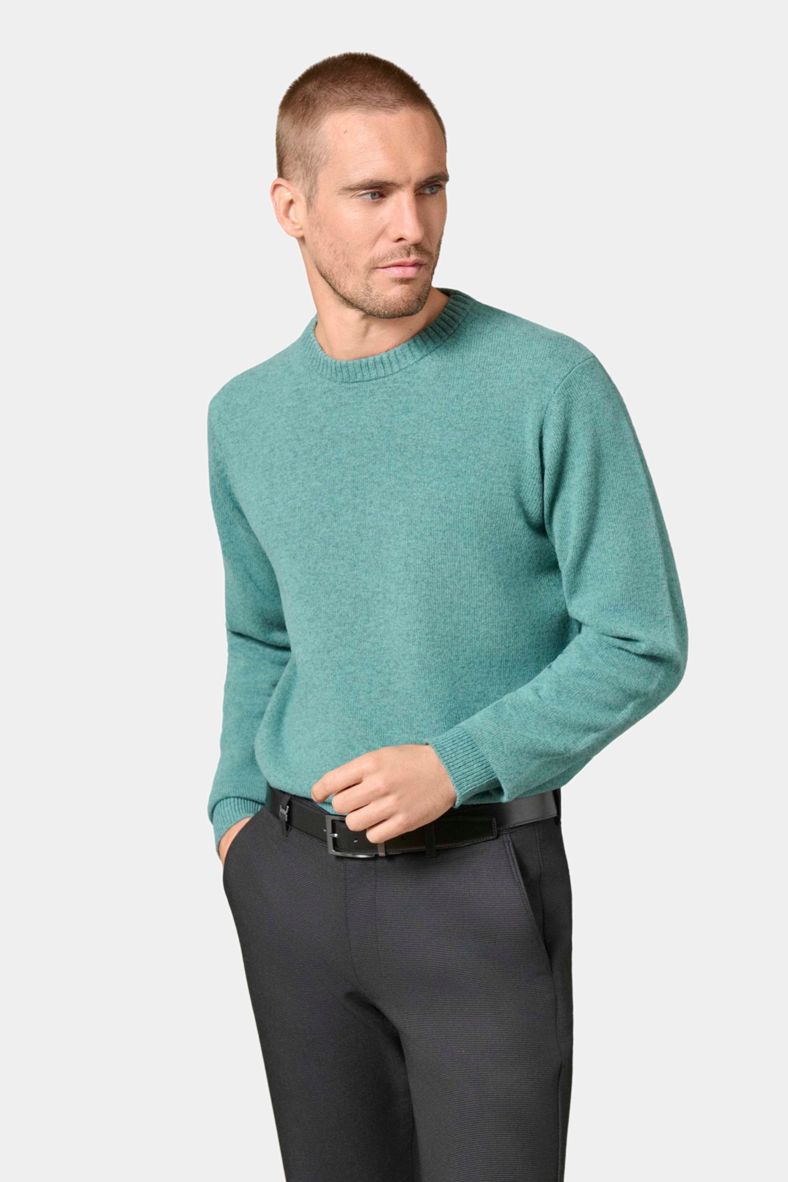 Pull col rond en maille chinée Amada Jerem vue 9