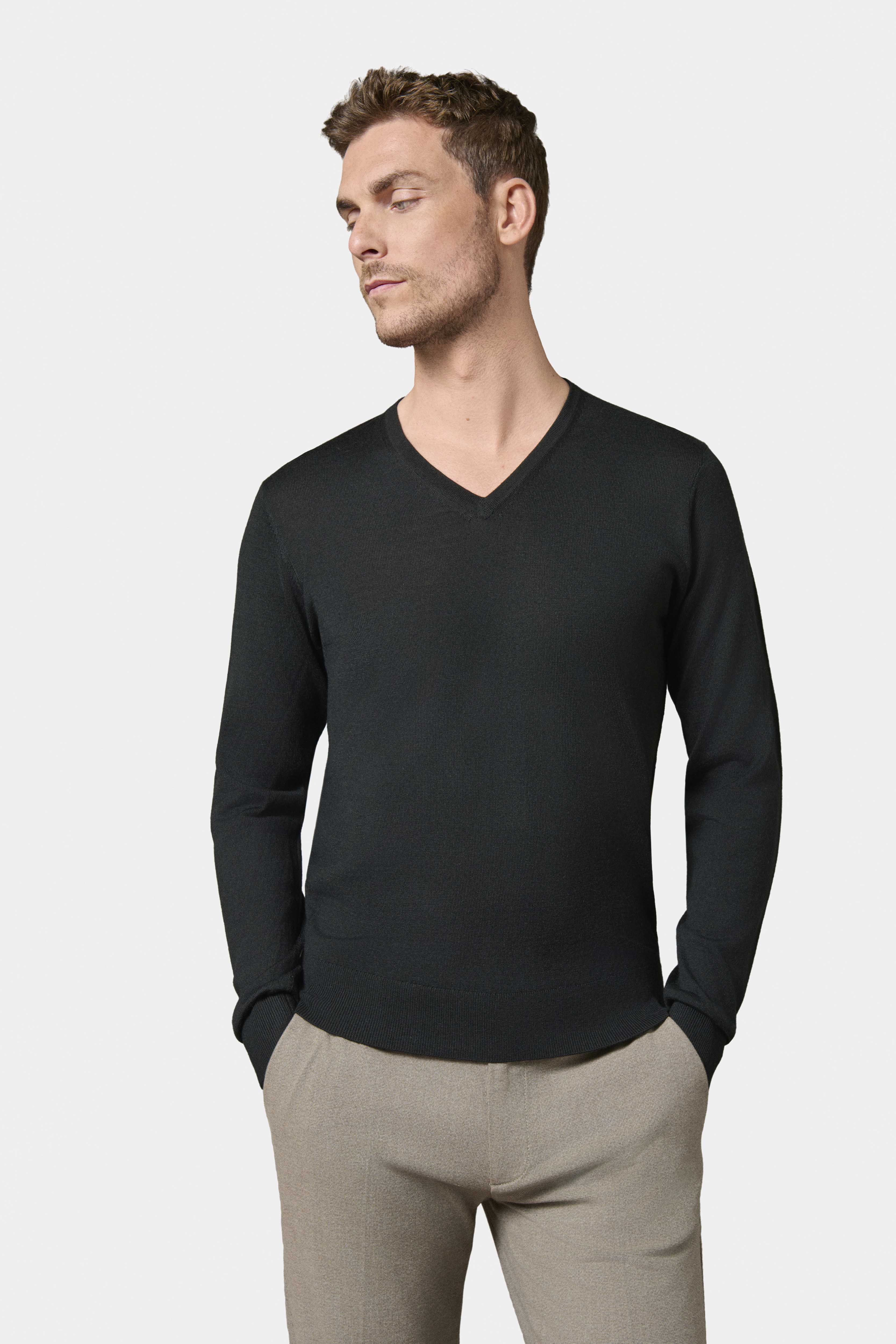 Pull Col V Maille jersey Paris Jerem vue 8