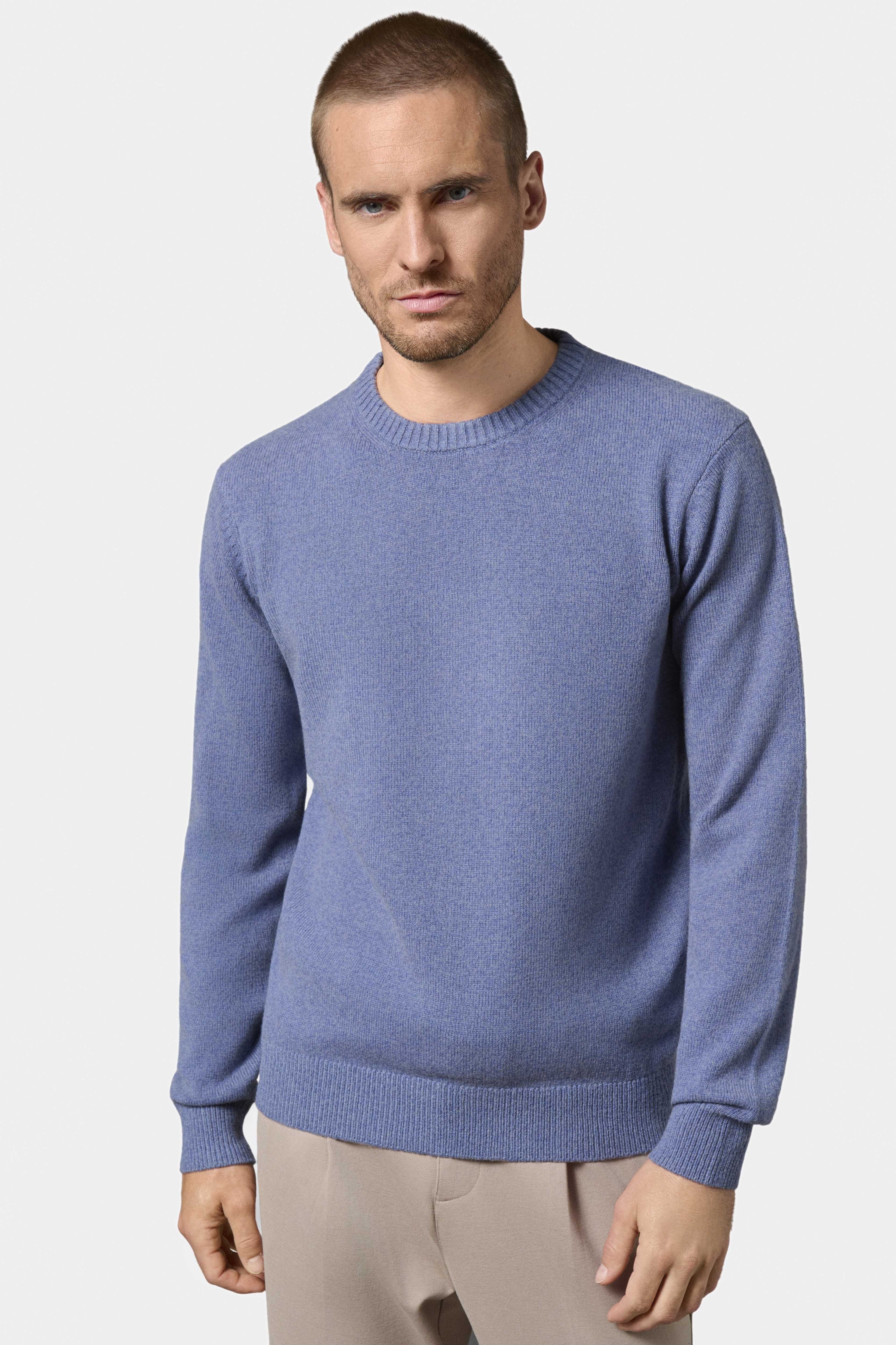 Pull col rond en maille chinée Amada, Jerem