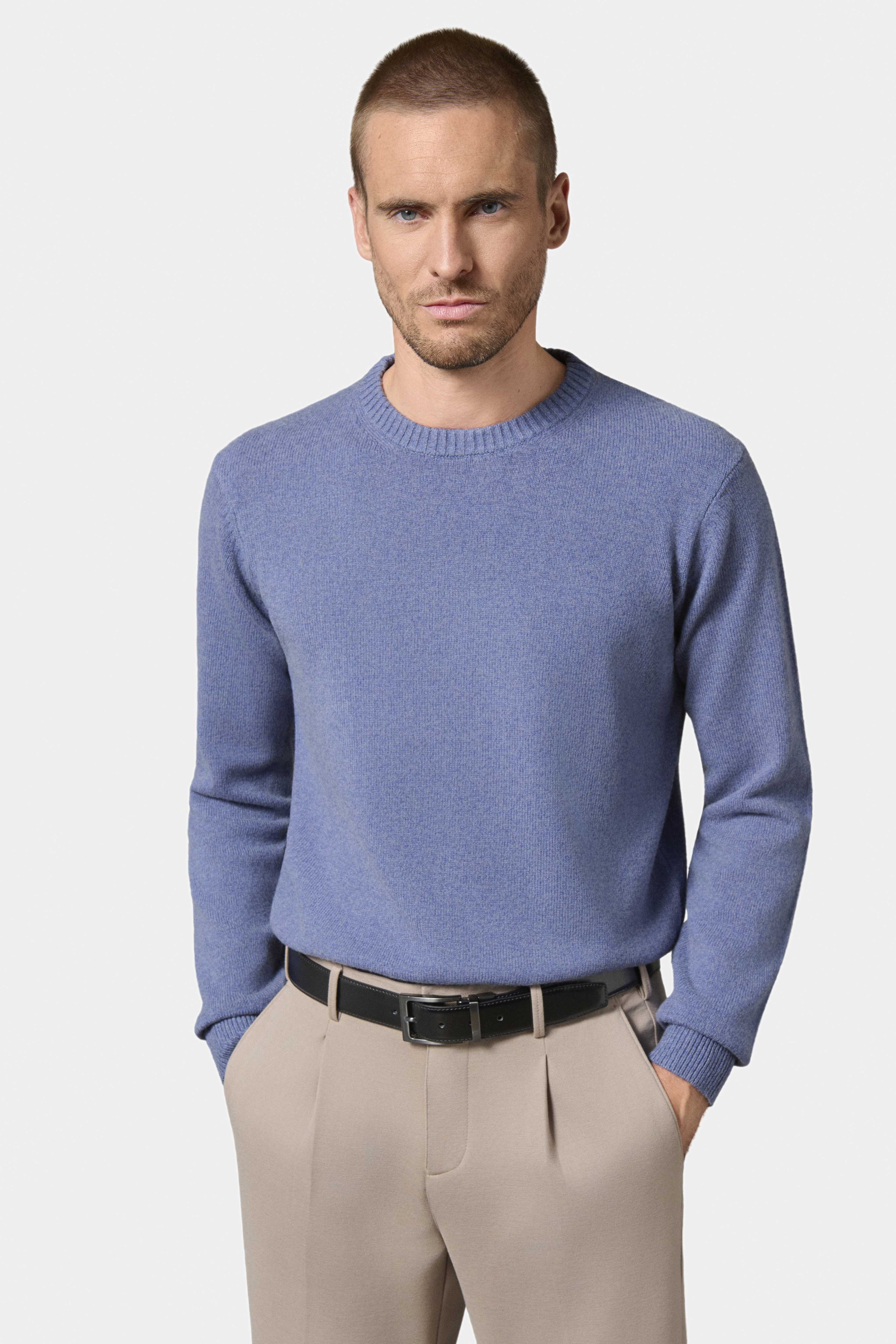 Maille chinée Amada — Pull col rond Jerem