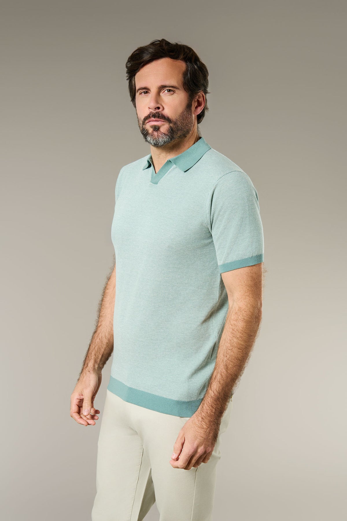 Pull manche courte col polo ouvert antik Jerem, col polo, manches courtes vue 23