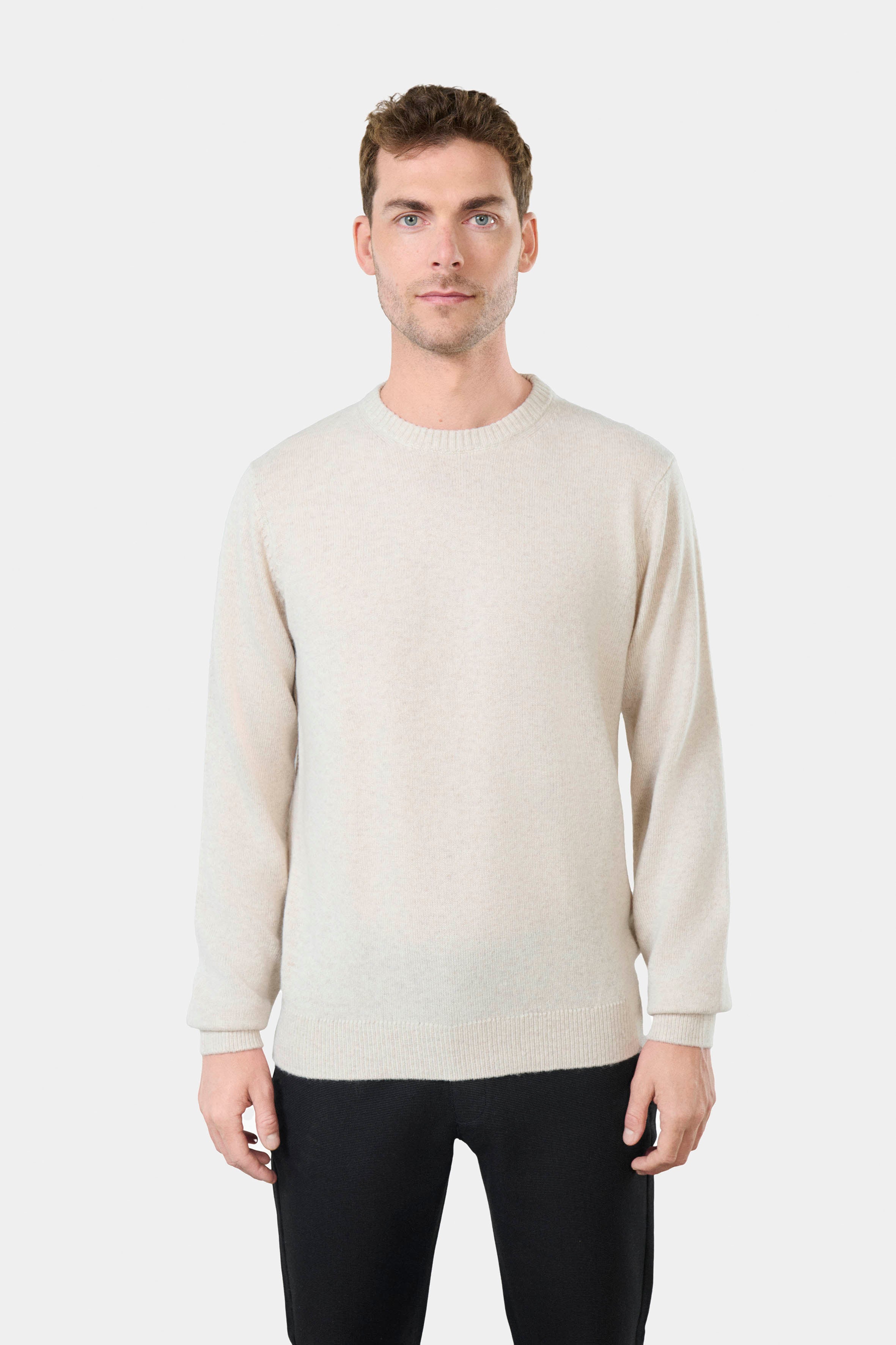 Pull col rond en maille chinée Amada Jerem