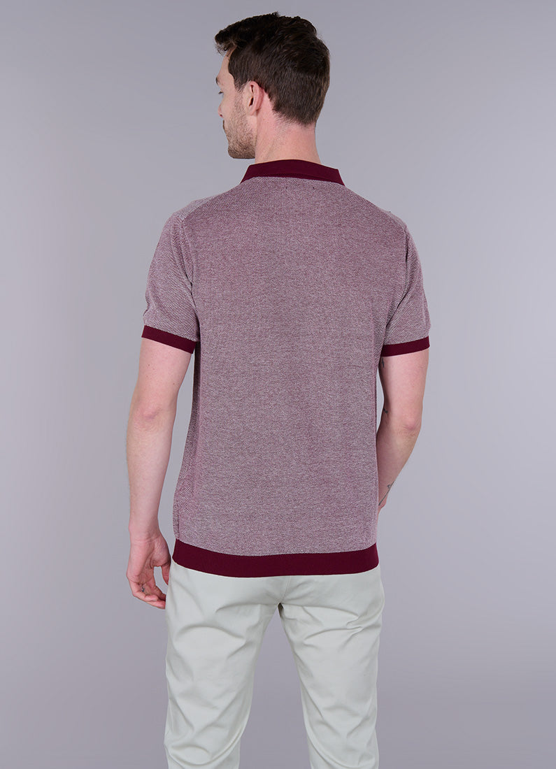 Pull manche courte col polo ouvert antik Jerem, col polo