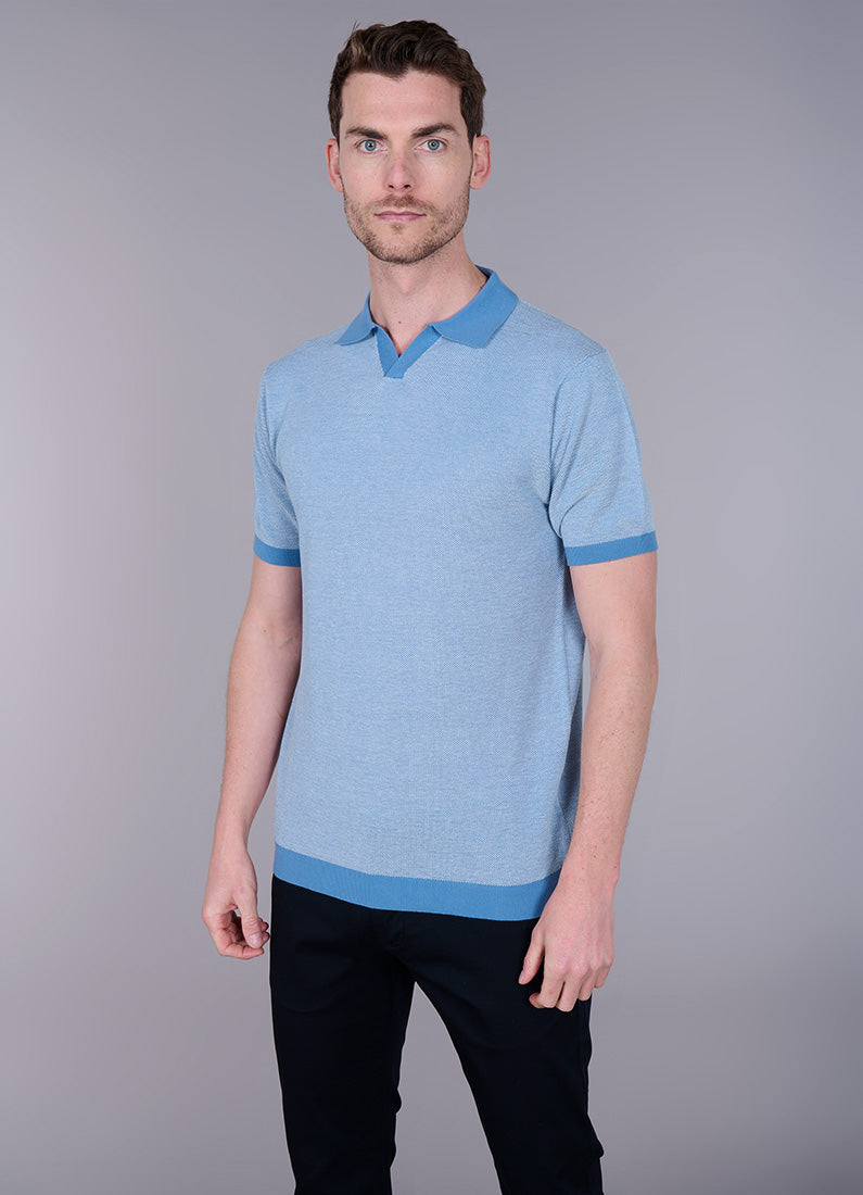 Pull manche courte col polo ouvert antik Jerem, col polo, manches courtes vue 7