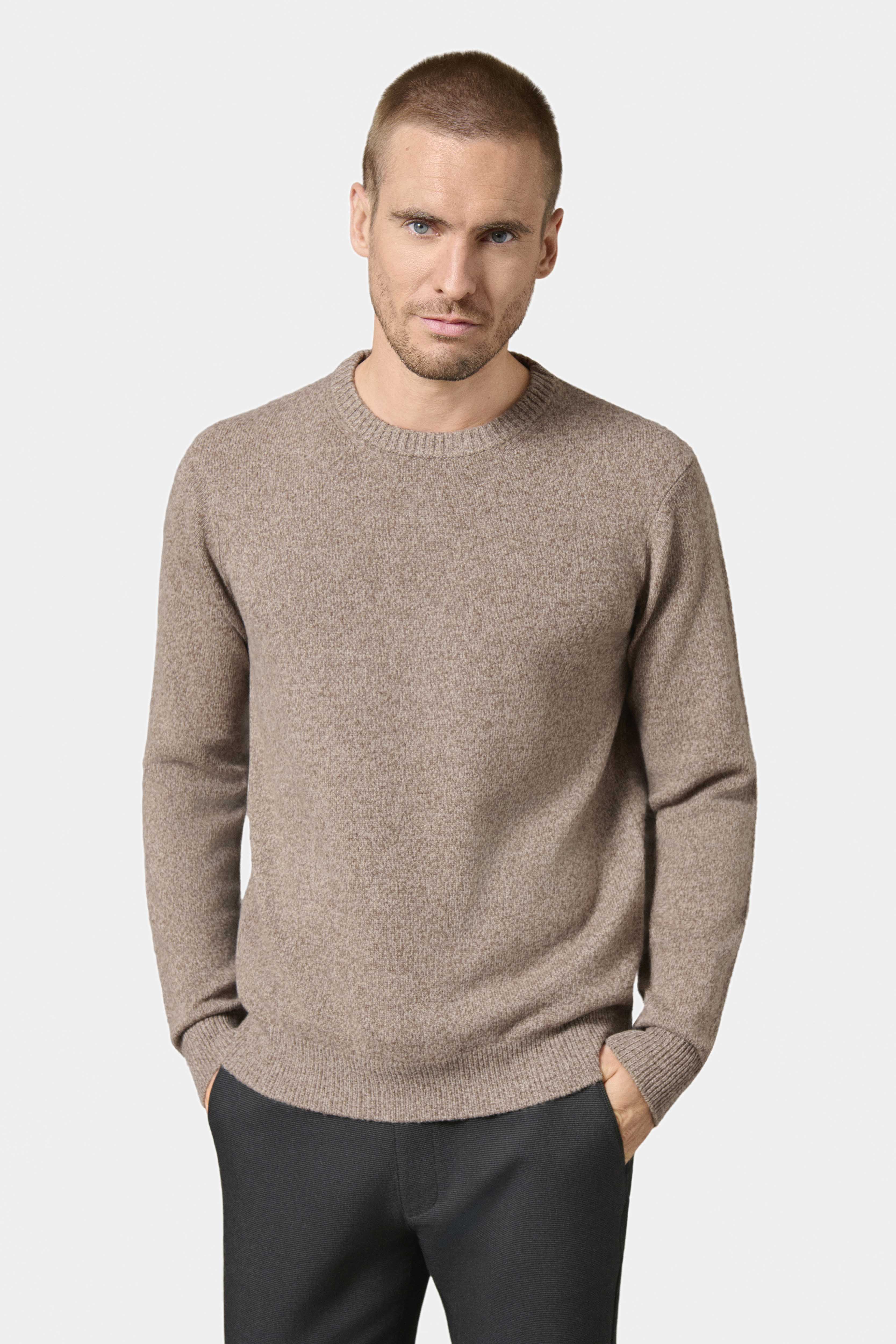 Pull col rond, maille chinée Amada Jerem vue 14