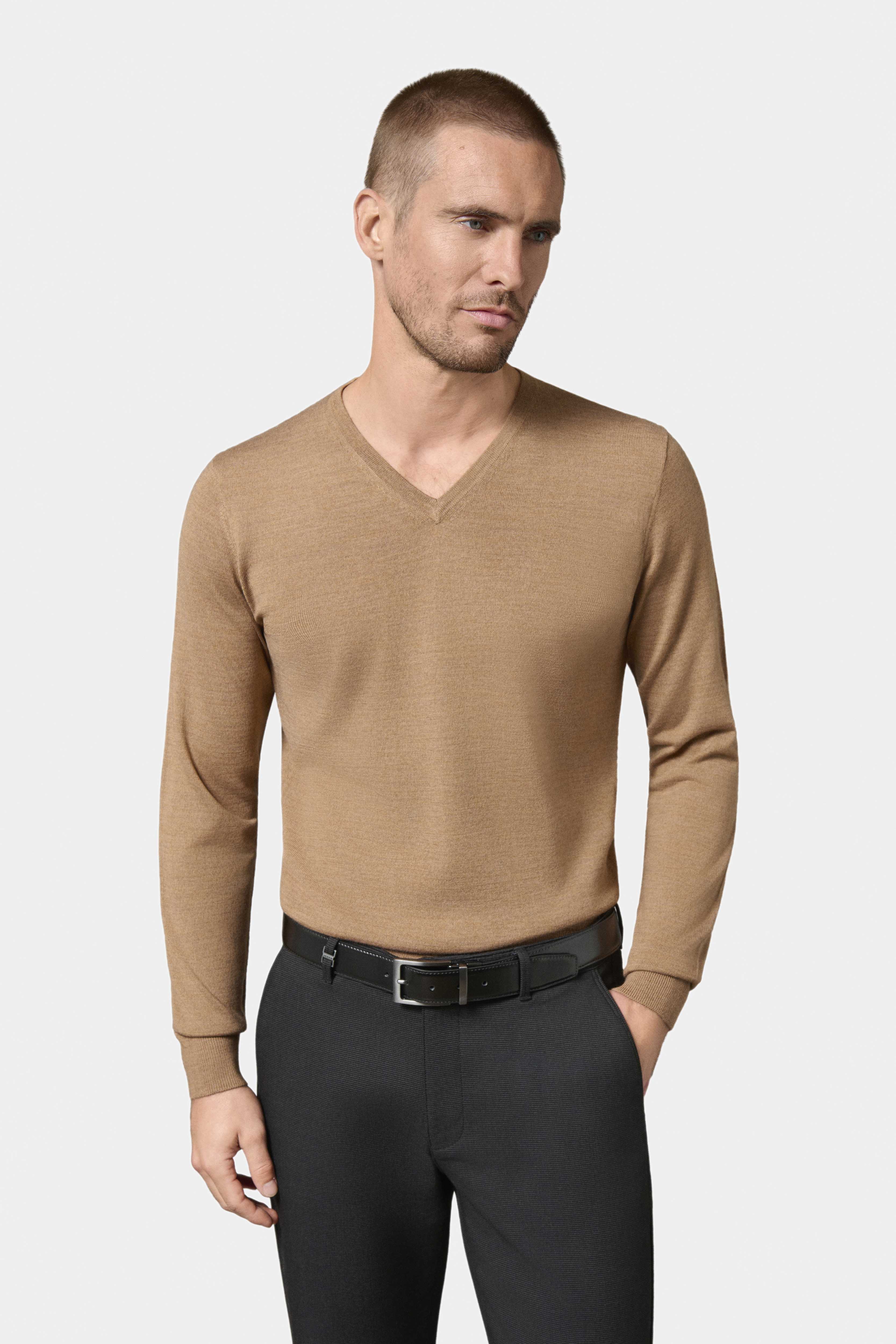 Pull Col V Maille jersey Paris Jerem vue 3