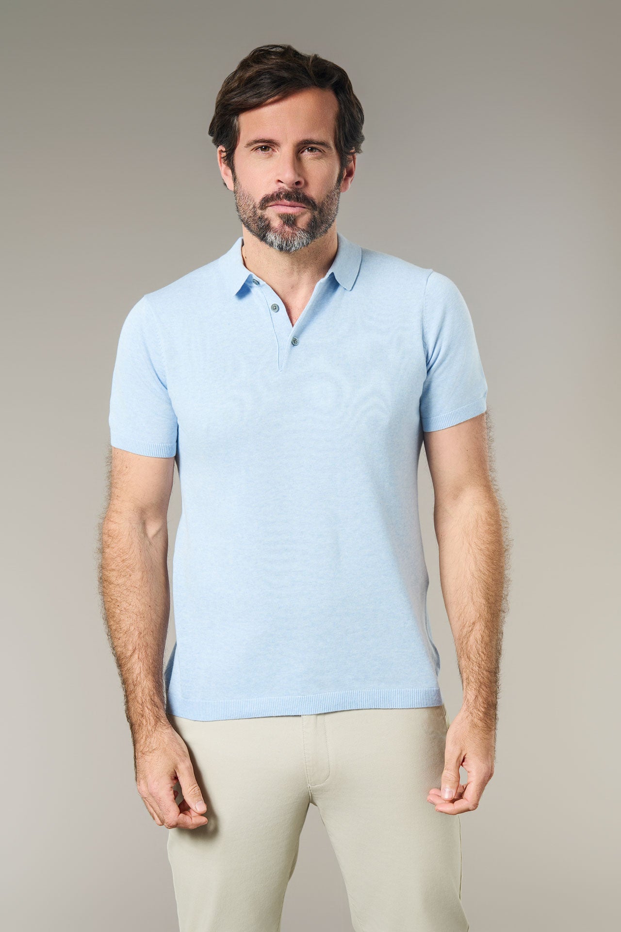 Pull manche courte col polo makak Jerem, col polo vue 5