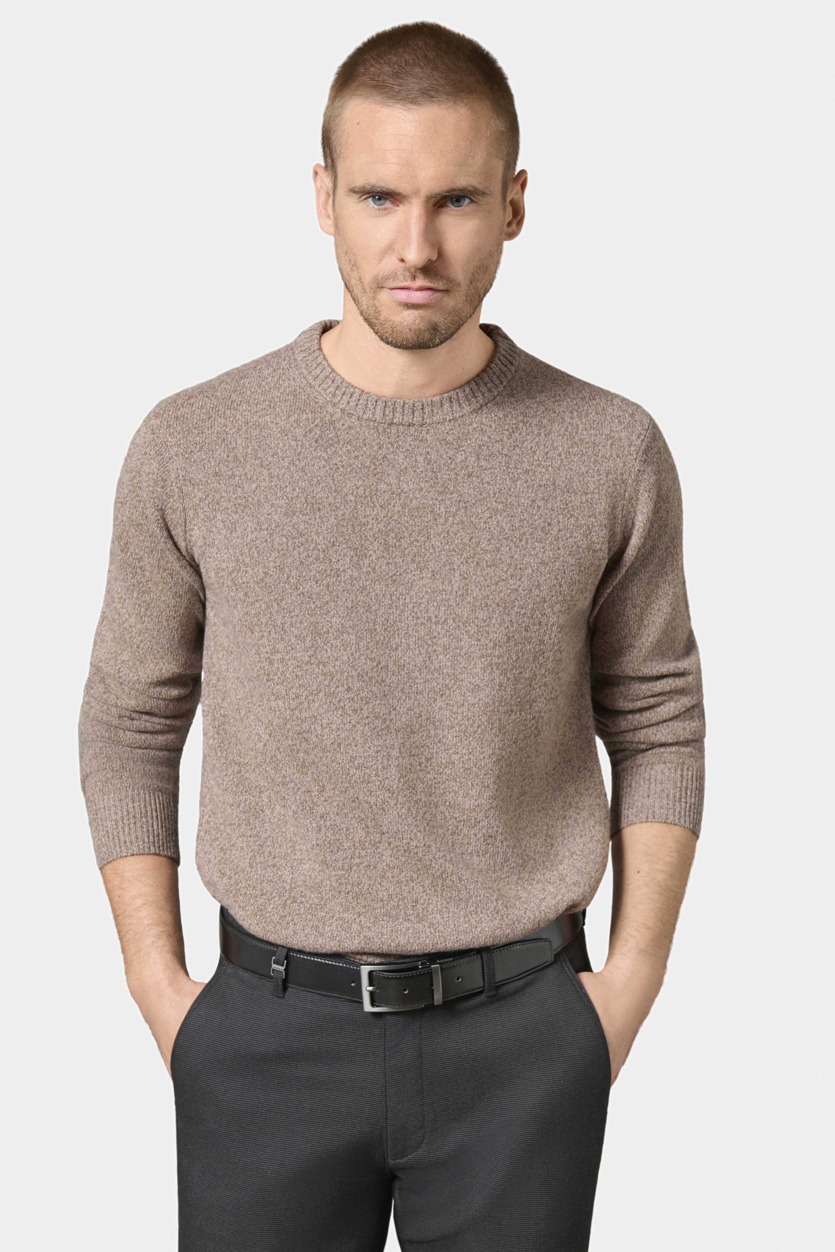 Pull col rond en maille chinée Amada Jerem vue 13