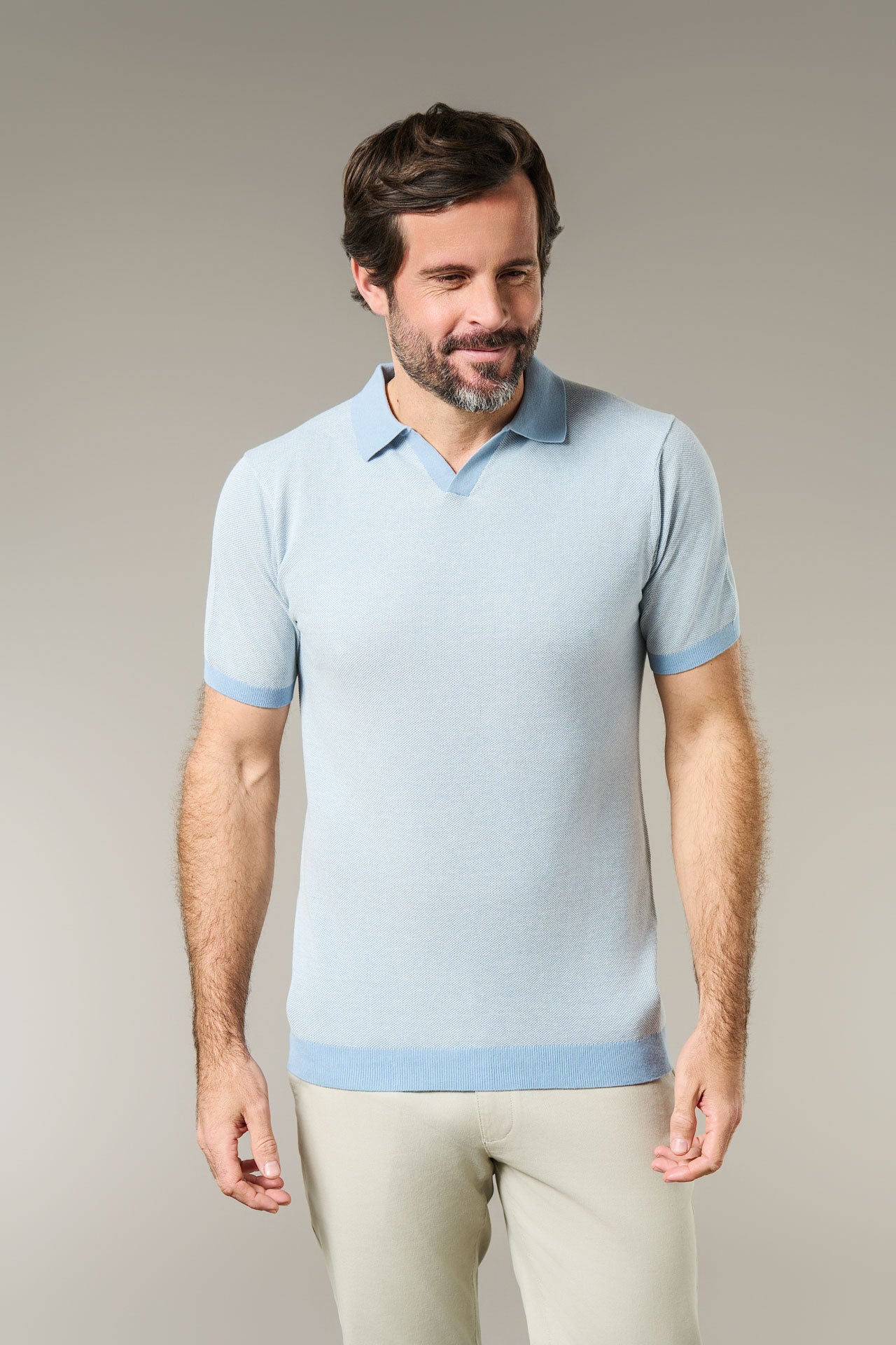 Pull manche courte col polo ouvert antik Jerem, col polo, manches courtes vue 13