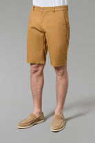 Bermuda en piqué stretch uni Jerem, poches italiennes, coupe droite