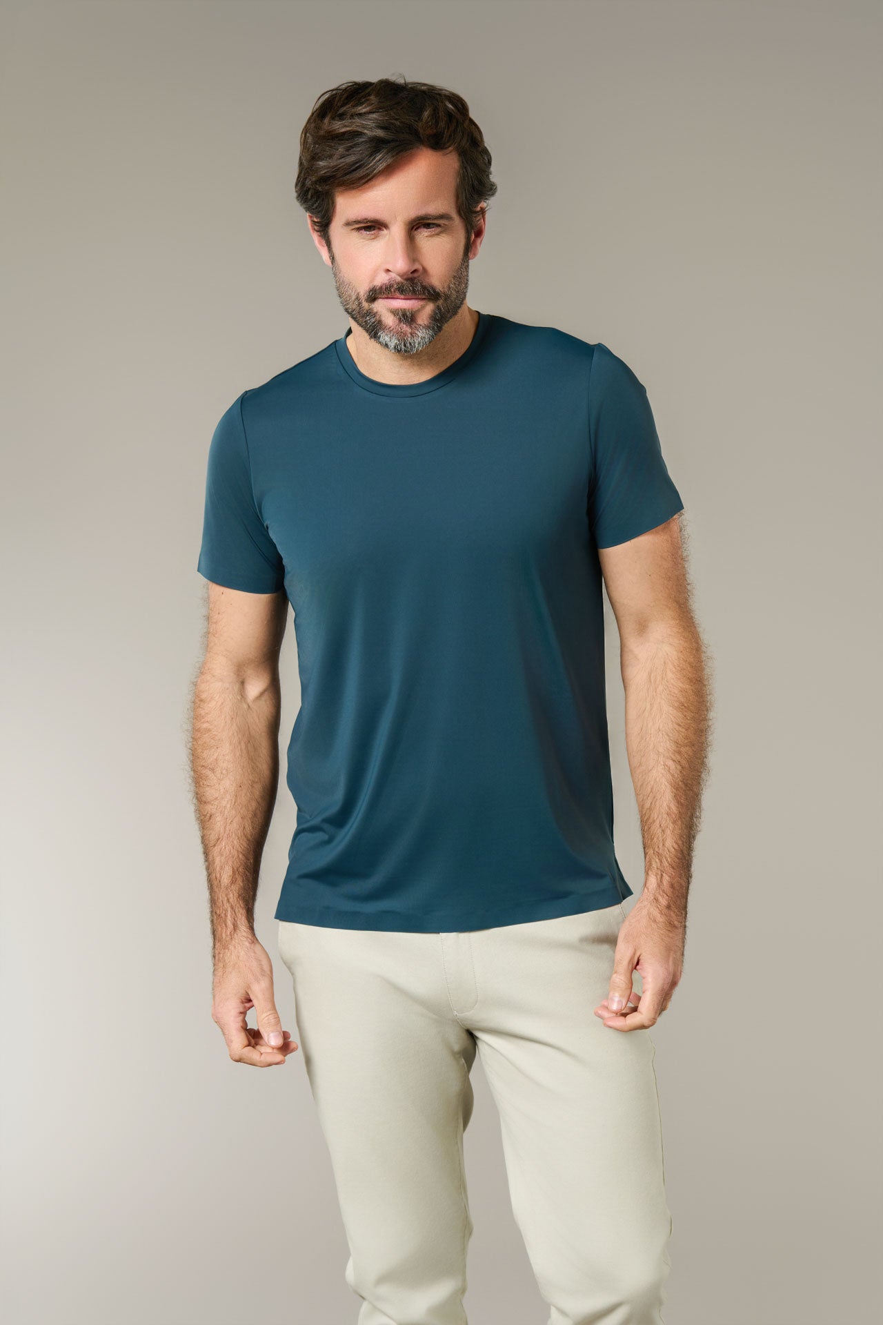 T-shirt en matière technique avec finitions thermocollées manches courtes ligne activewear Thery Jerem, coupe confortable