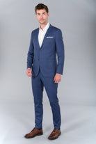 Veste de costume extra-slim en maille stretch imprimée Jerem, entièrement doublée, poches passepoilées à rabat, poche poitrine