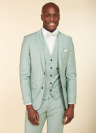 Veste de costume ajustée et bi-stretch en laine mélangée Jerem, simple boutonnage, boutons de poignet