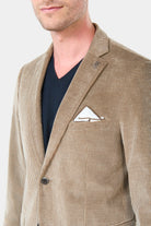 Veste de ville semi-ajustée, velours côtelé Jerem, poche poitrine, simple boutonnage