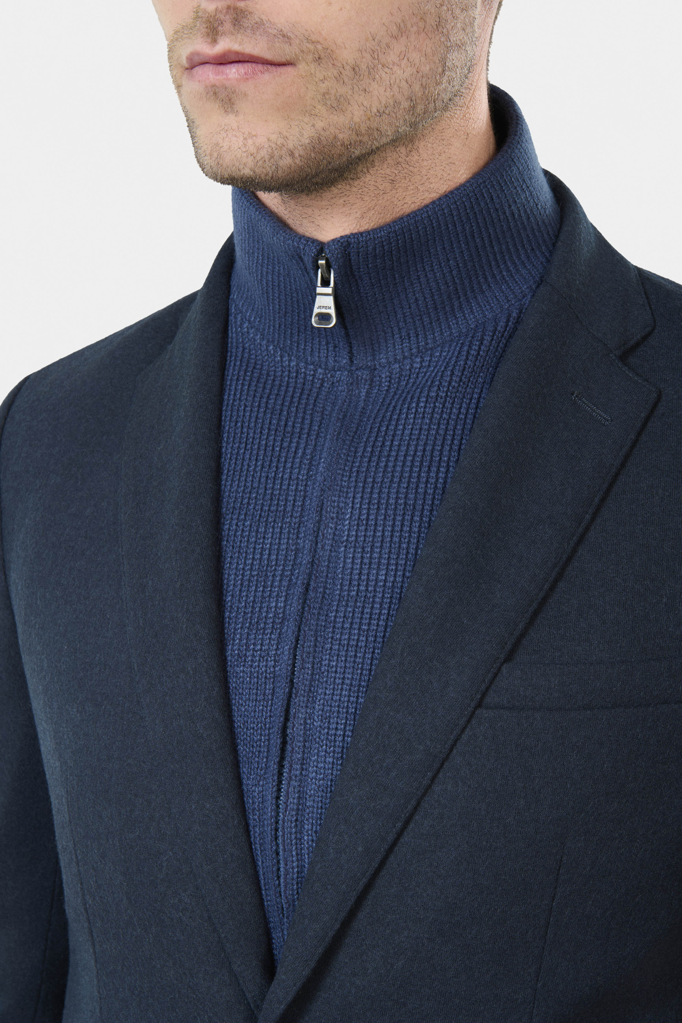 Veste plastron amovible en jersey brossé Jerem, boutons de poignet, double fente d'aisance