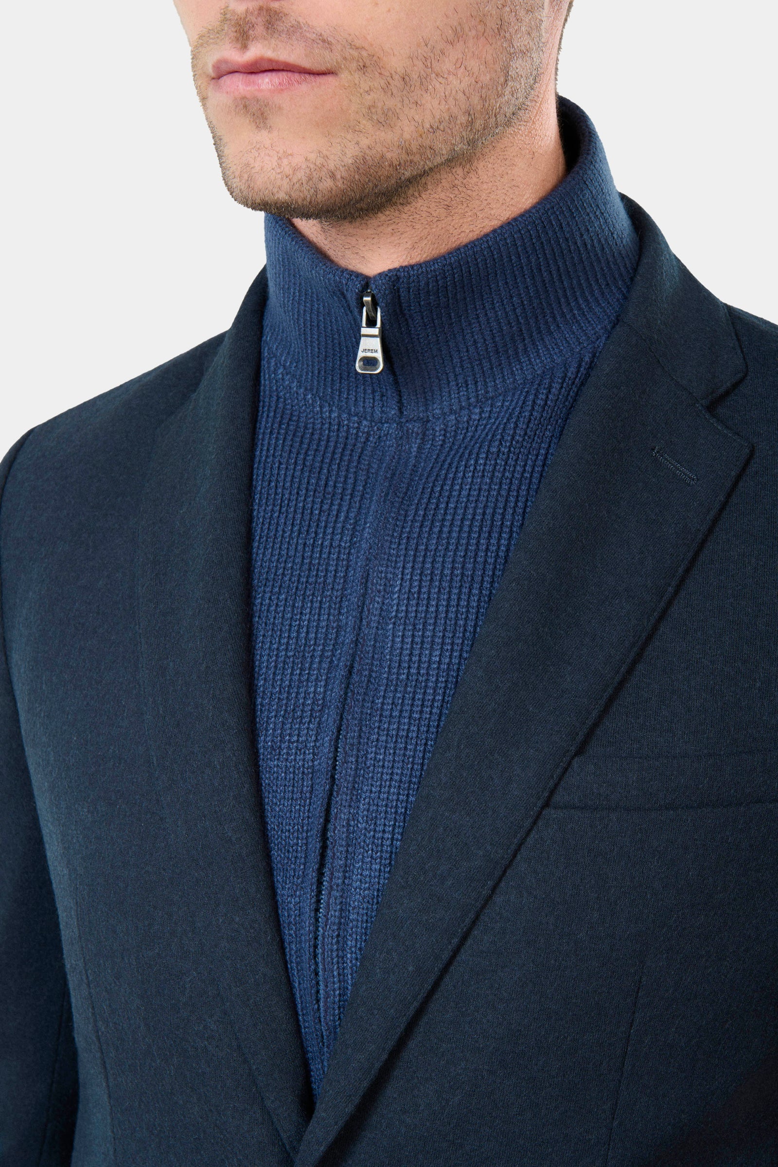 Veste plastron amovible en jersey brossé Jerem, boutons de poignet, double fente d'aisance