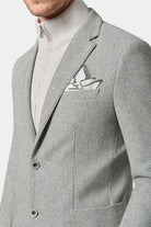 Tweed faux-uni — Veste plastron amovible Jerem, poche poitrine, simple boutonnage
