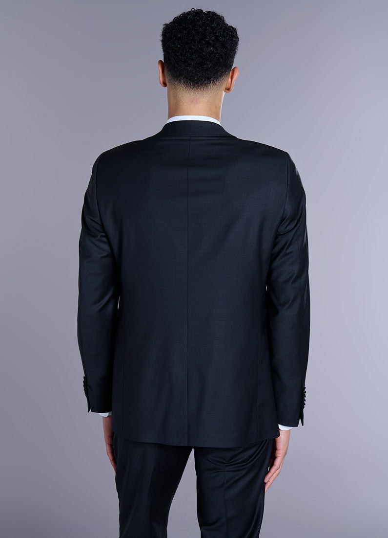 Veste de costume ajustée et bi-stretch en laine mélangée Jerem, fente d'aisance au dos