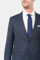 Sergé faux-uni stretch — Veste de costume ajustée Jerem, poche poitrine, simple boutonnage