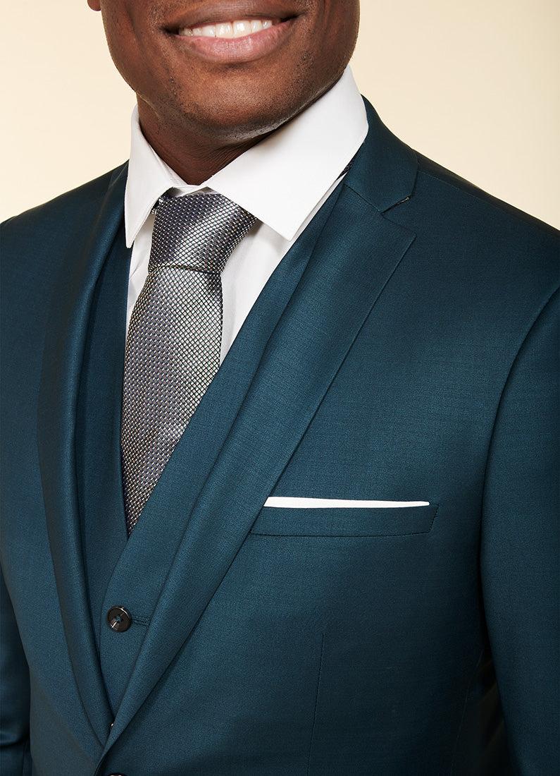 Veste de costume ajustée et bi-stretch Jerem, simple boutonnage, boutons de poignet