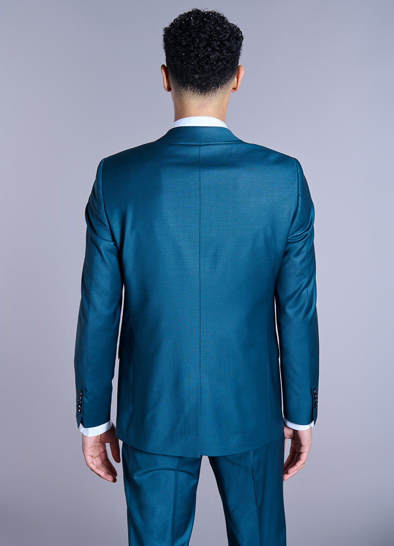 Veste de costume ajustée et bi-stretch, laine mélangée Jerem, fente d'aisance au dos