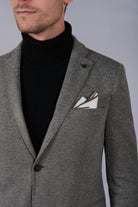 Laine vierge mélangée — Veste souple Jerem, poche poitrine, boutons de poignet
