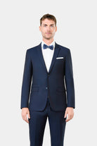 Veste de costume ajustée stretch effet plumetis Jerem, col en pointe, entièrement doublée, poche poitrine