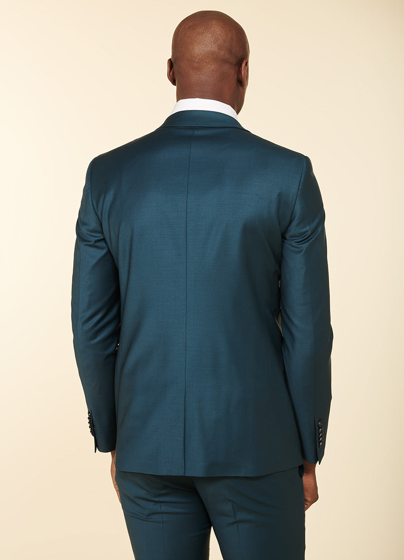 Veste de costume ajustée et bi-stretch en laine mélangée Jerem, boutons de poignet, fente d'aisance au dos