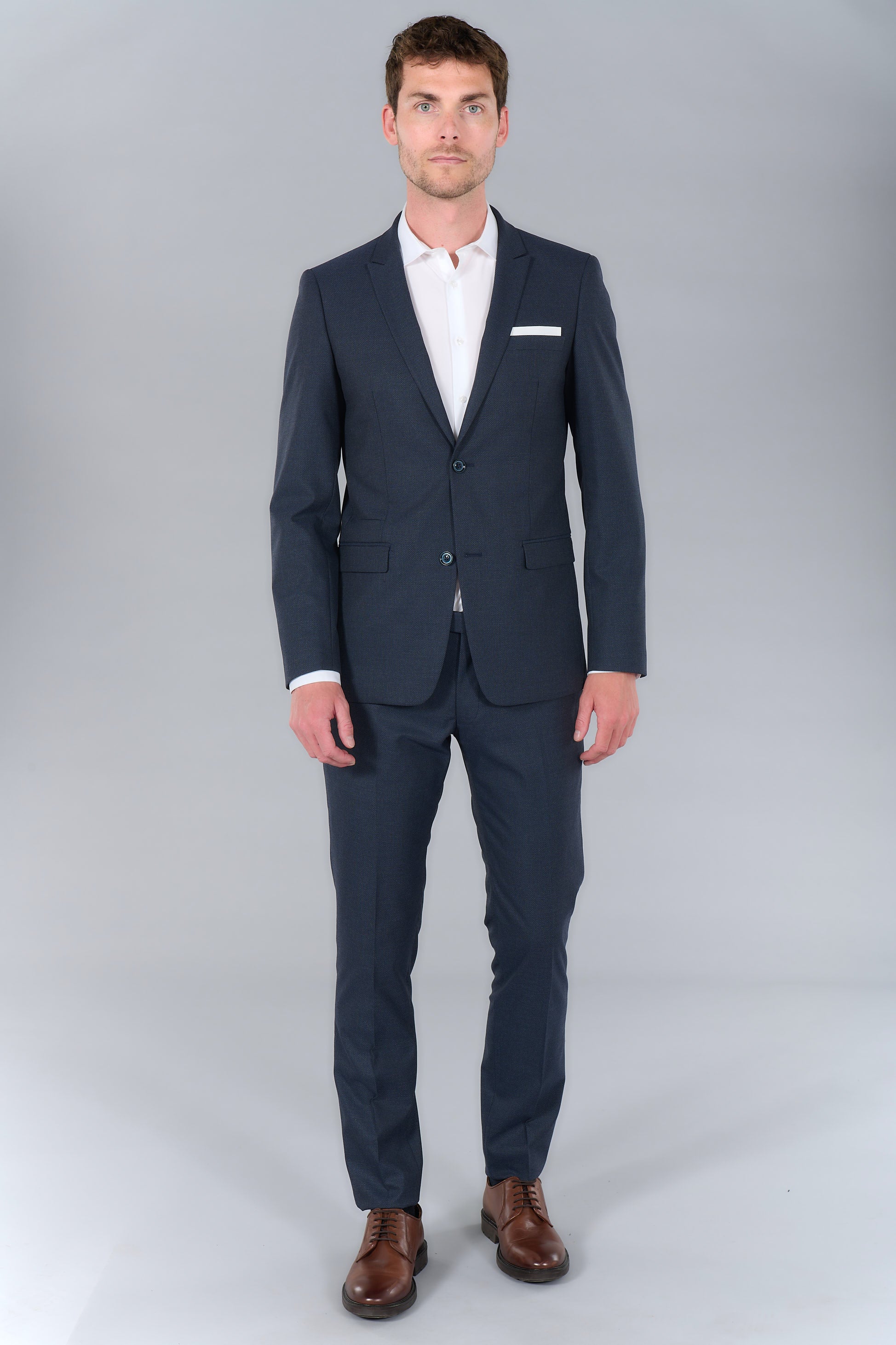 Veste de costume ajustée et stretch motif subtile Jerem, coupe ajustée, entièrement doublée