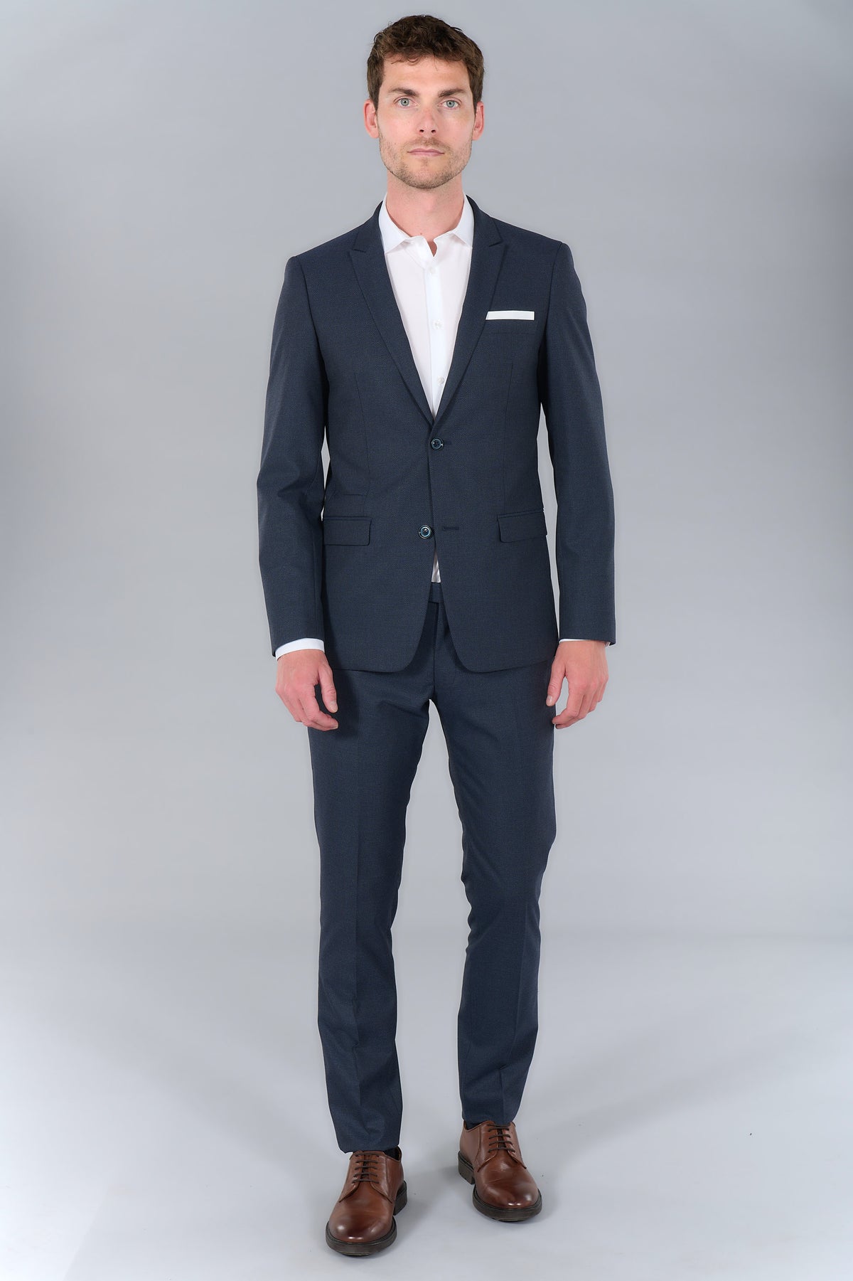 Veste de costume ajustée et stretch motif subtile Jerem, coupe ajustée, entièrement doublée