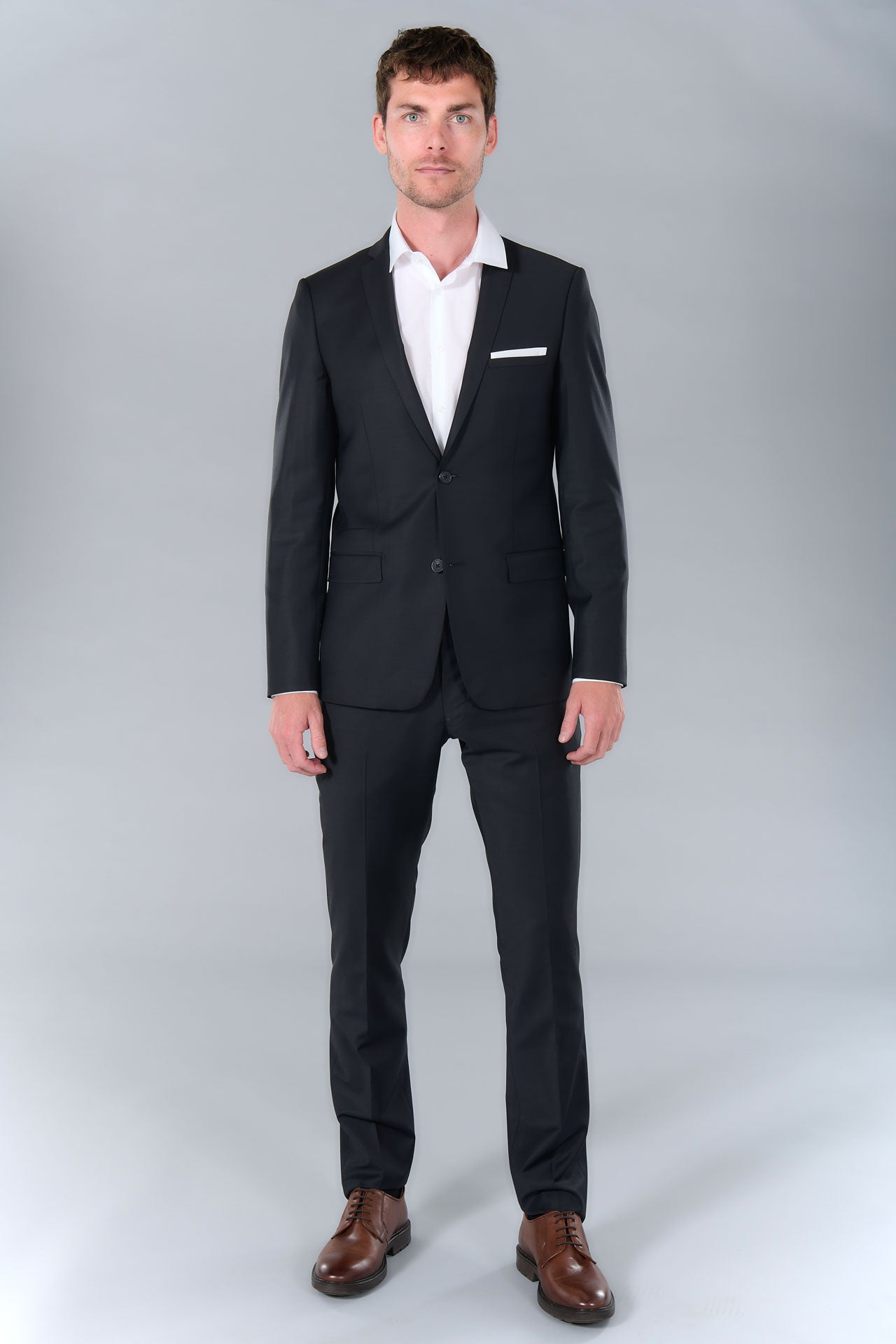 Veste de costume ajustée et bi-stretch Jerem, fente d'aisance au dos, coupe ajustée