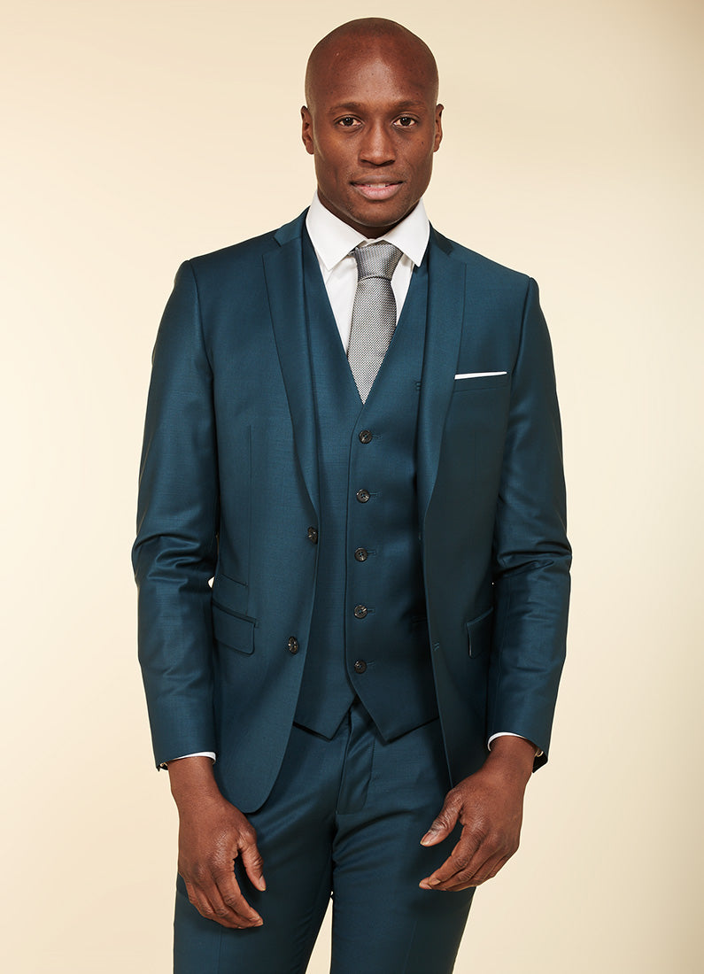 Veste de costume ajustée et bi-stretch, laine mélangée Jerem, coupe ajustée, entièrement doublée
