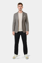 Jersey brossé — Veste de ville poches Jerem, poche poitrine, simple boutonnage