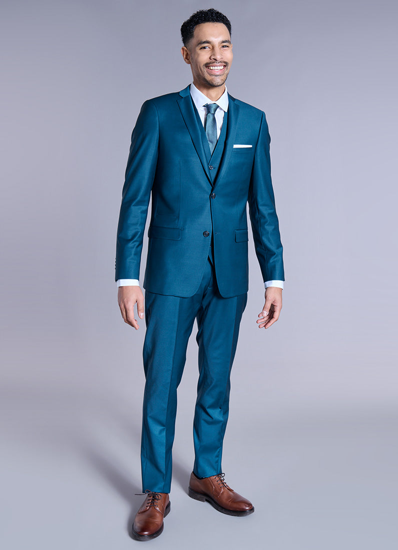 Laine mélangée — Veste de costume ajustée et bi-stretch Jerem, fente d'aisance au dos