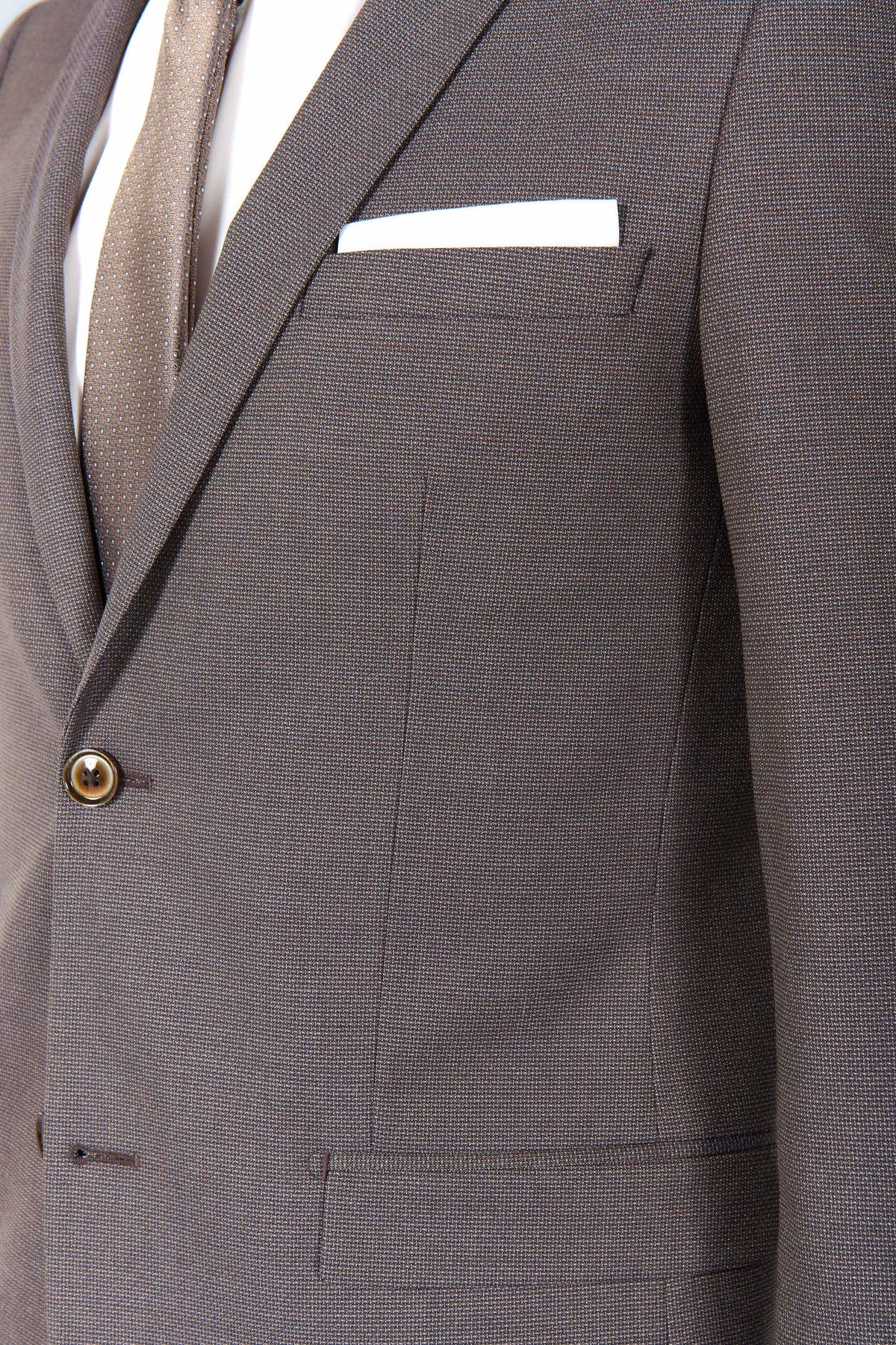Veste de costume ajustée et stretch motif subtile Jerem, boutons de poignet