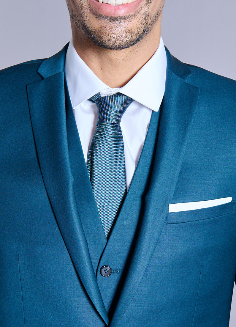Veste de costume ajustée et bi-stretch en laine mélangée Jerem, boutons de poignet