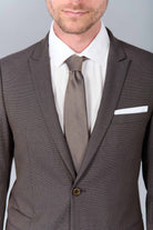 Veste de costume ajustée et stretch motif subtile Jerem, fente d'aisance au dos